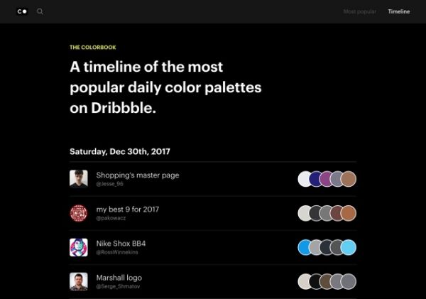最近Dribbble 流行的配色风格是什么？看这个网站就知道！(图2)